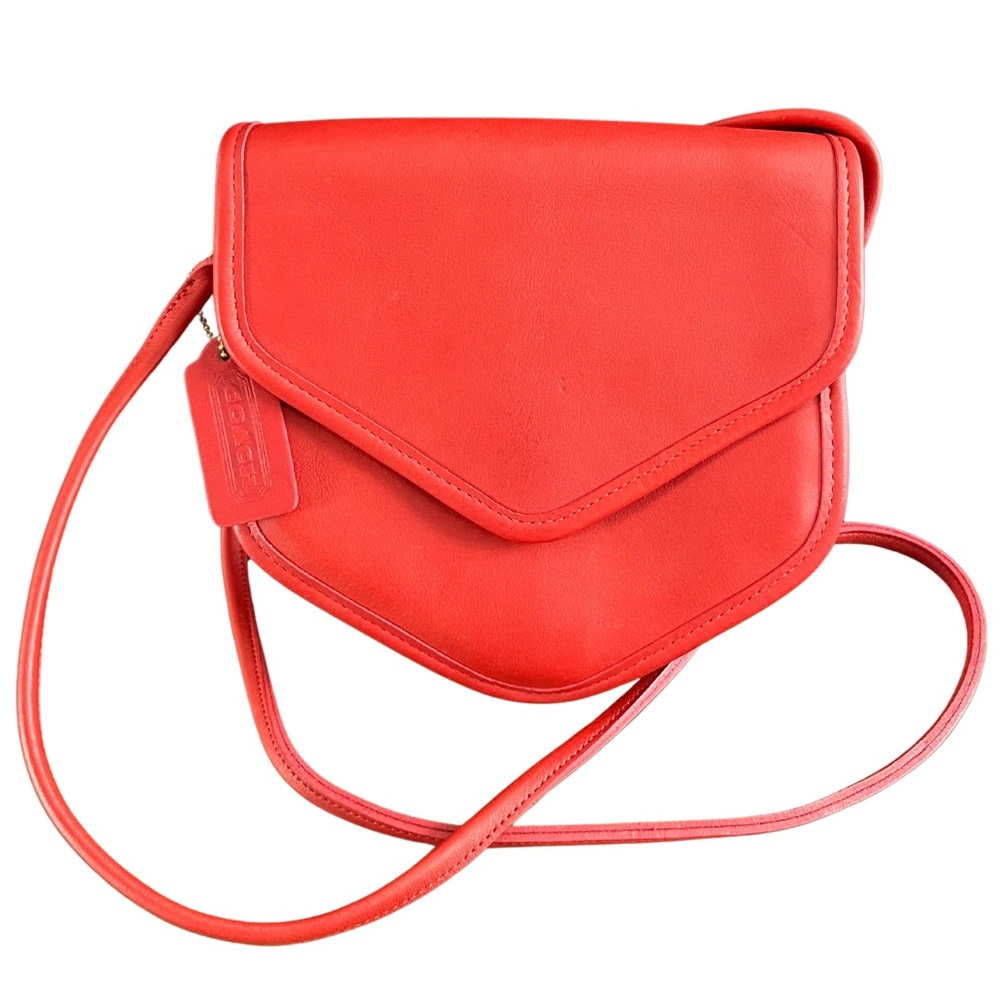 SOLD ⛔️ Vintage Coach Leather Red Megan Crossbody Bag Pre-1994 Style No 9921